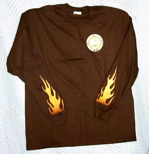 MMOC Long-sleeved black t-shirt with flames